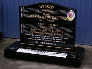 Piano Headstone Piano Headstone